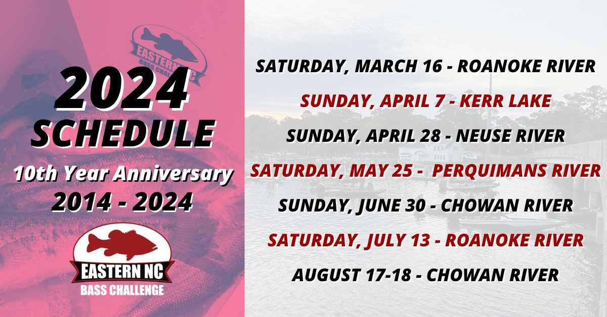 2024 Bass Tournament Schedule Eastern NC Bass Challenge
